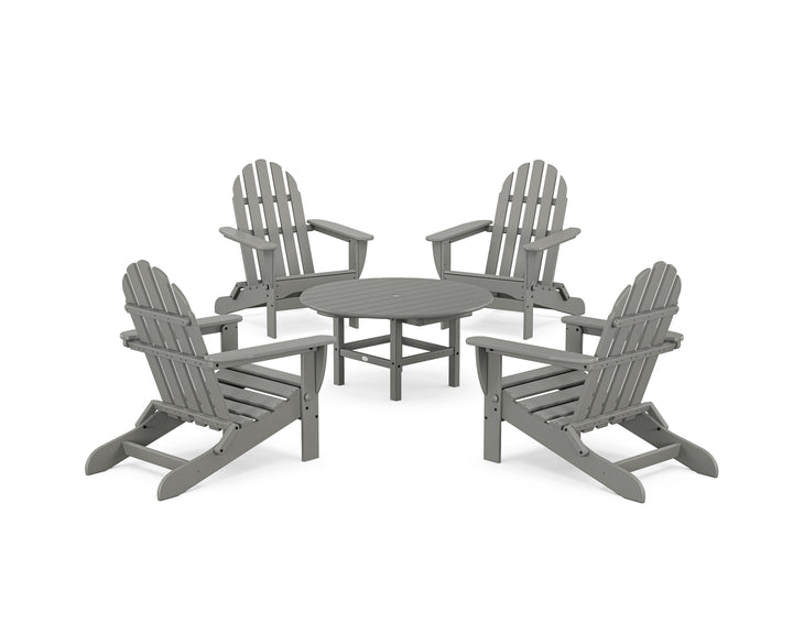 POLYWOOD® Classic Folding Adirondack 5-Piece Conversation Group