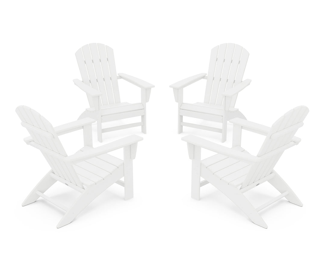 POLYWOOD® Nautical 4-Piece Adirondack Conversation Set