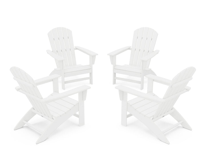 POLYWOOD® Nautical 4-Piece Adirondack Conversation Set