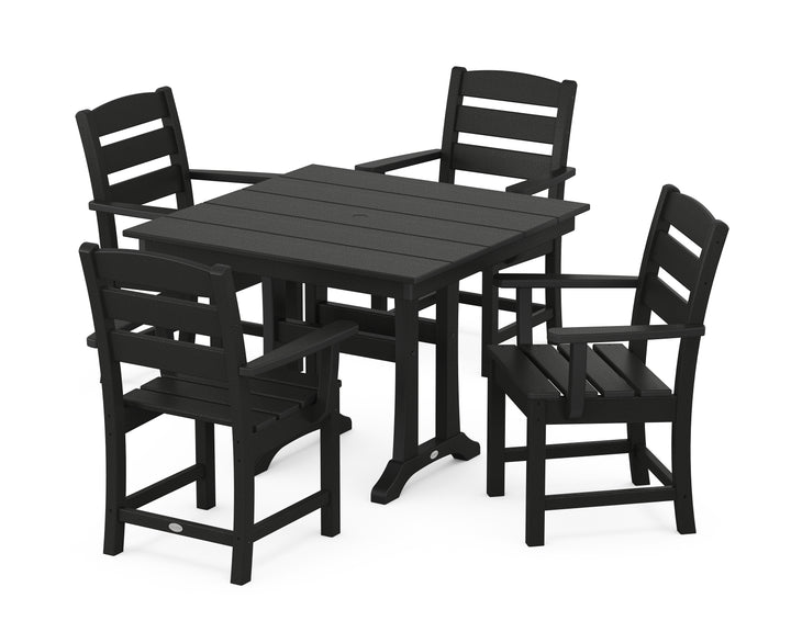 POLYWOOD® Lakeside 5-Piece Farmhouse Trestle Arm Chair Dining Set