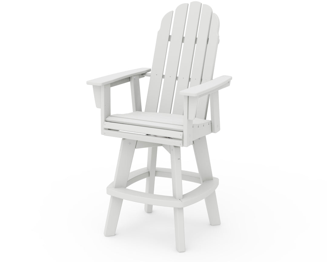 POLYWOOD® Vineyard Curveback Adirondack Swivel Bar Chair