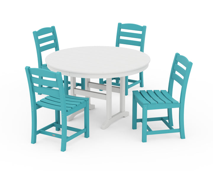POLYWOOD® La Casa Café Side Chair 5-Piece Round Farmhouse Dining Set