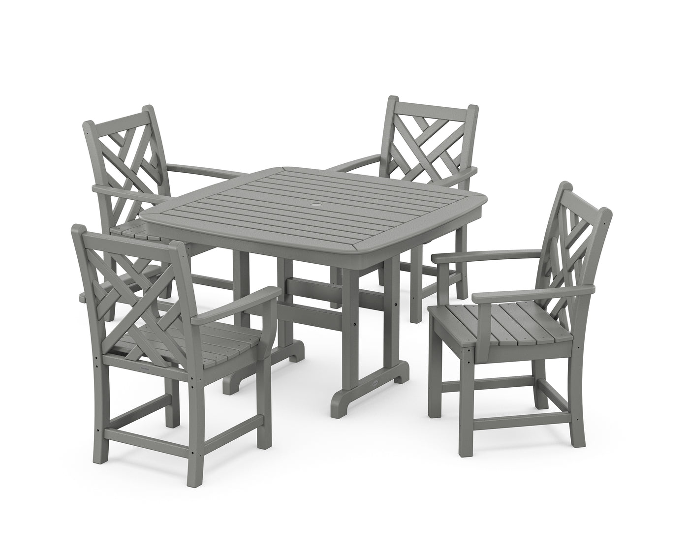 Chippendale 5-Piece Dining Set with Trestle Legs