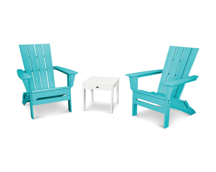 POLYWOOD® Quattro Folding Chair 3-Piece Adirondack Set