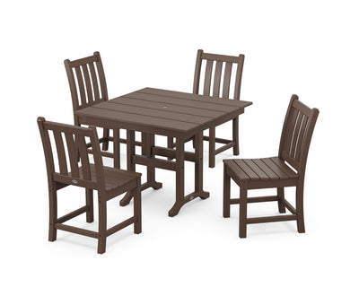 Traditional Garden Side Chair 5-Piece Farmhouse Dining Set