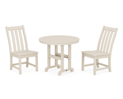 Vineyard Side Chair 3-Piece Round Dining Set