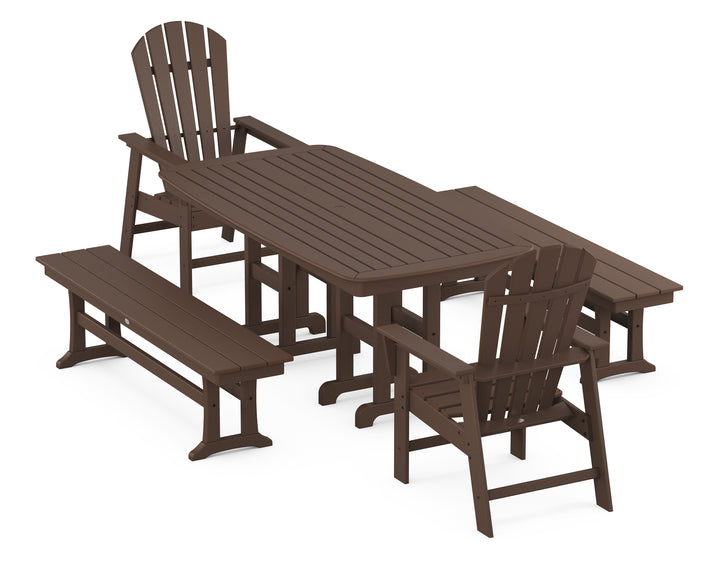 POLYWOOD® South Beach 5-Piece Dining Set with Benches
