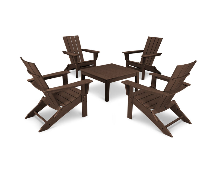 POLYWOOD® Quattro Folding Chair 5-Piece Conversation Set