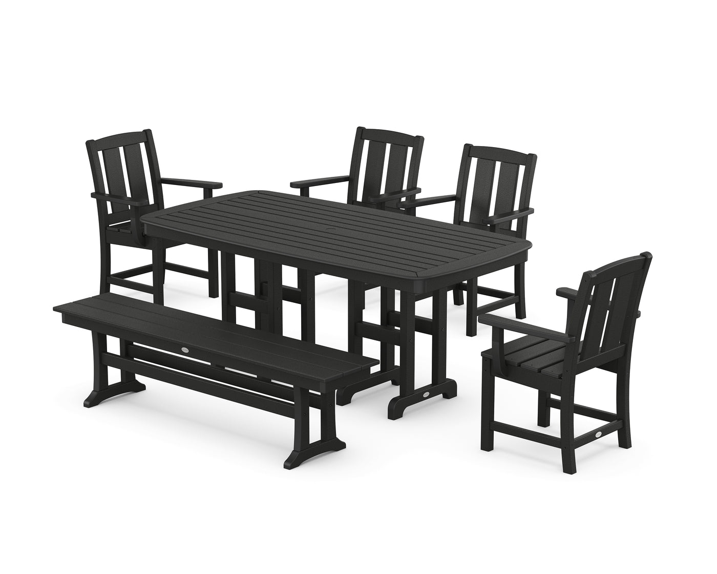 Mission 6-Piece Dining Set with Bench