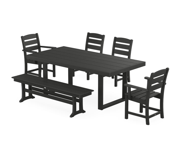 POLYWOOD® Lakeside 6-Piece Dining Set with Bench
