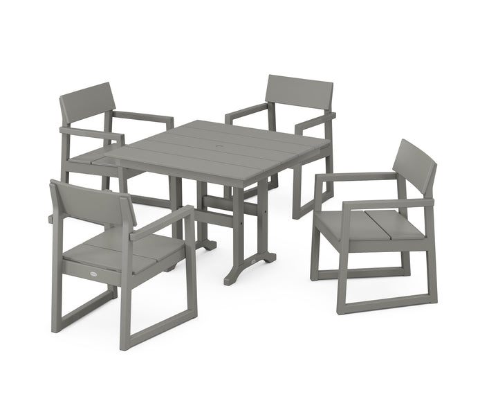 POLYWOOD® EDGE 5-Piece Farmhouse Dining Set