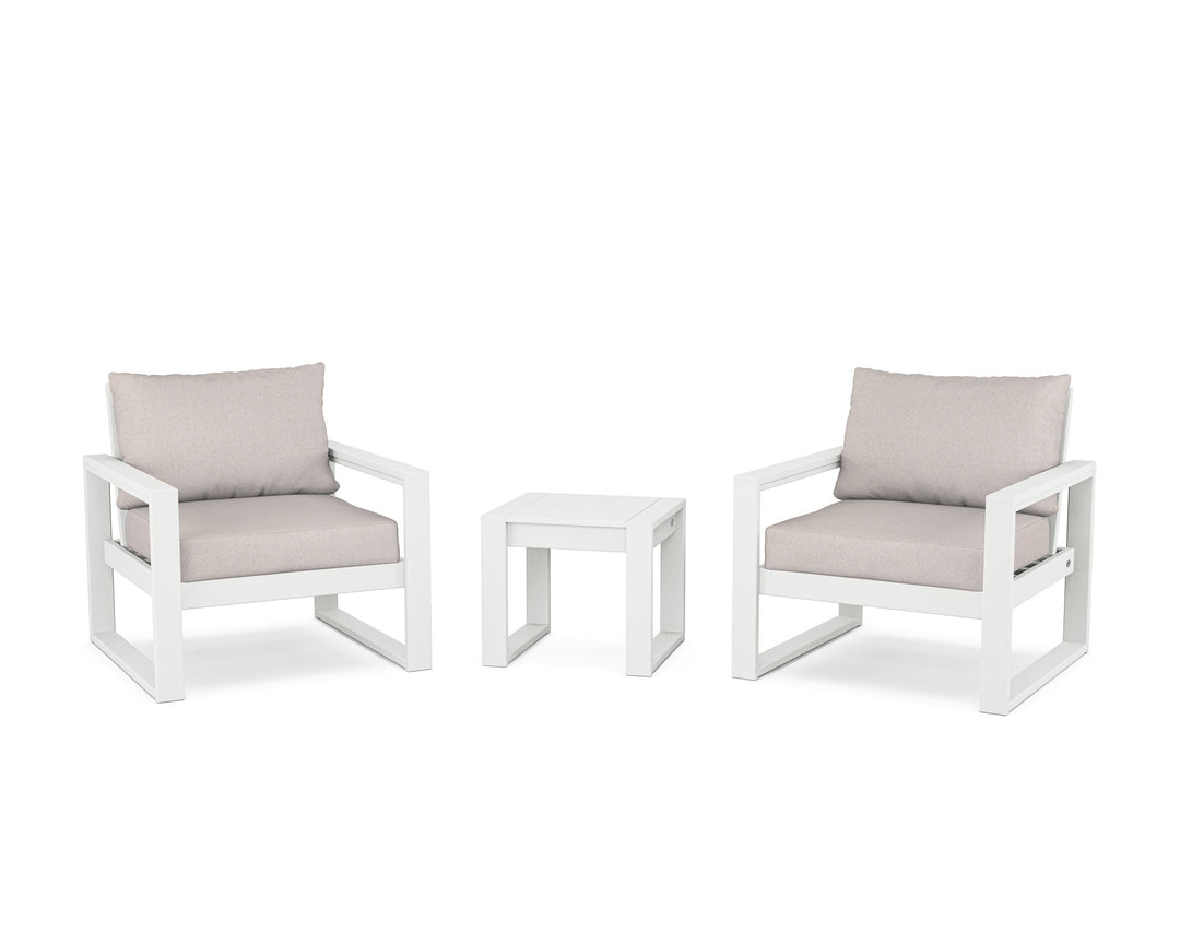 POLYWOOD® EDGE Sectional 3-Piece Deep Seating Set