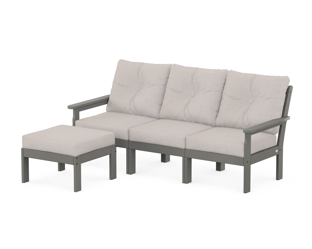 POLYWOOD® Vineyard 4-Piece Sectional with Ottoman