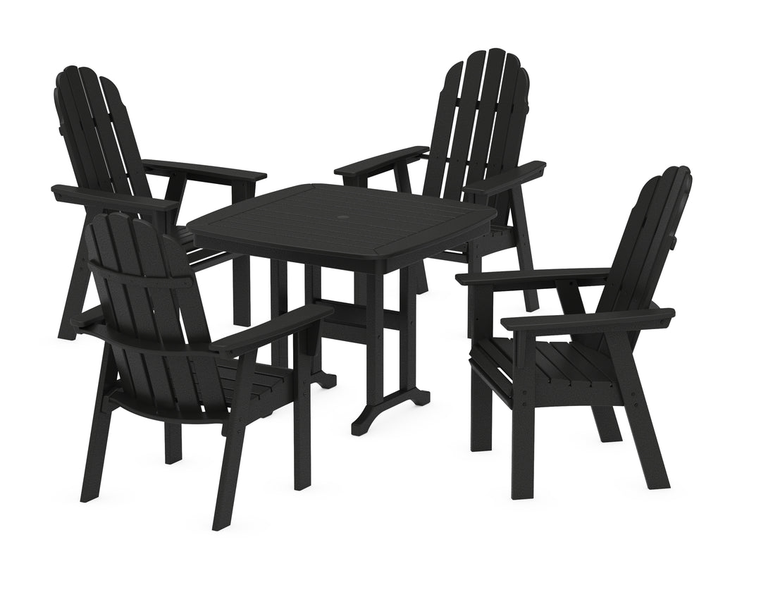 POLYWOOD® Vineyard Curveback Adirondack 5-Piece Dining Set