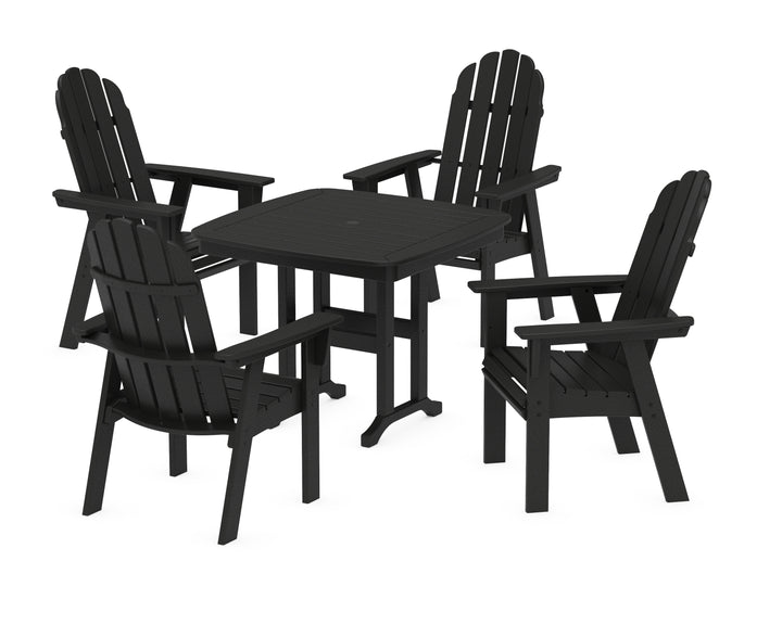 POLYWOOD® Vineyard Curveback Adirondack 5-Piece Dining Set