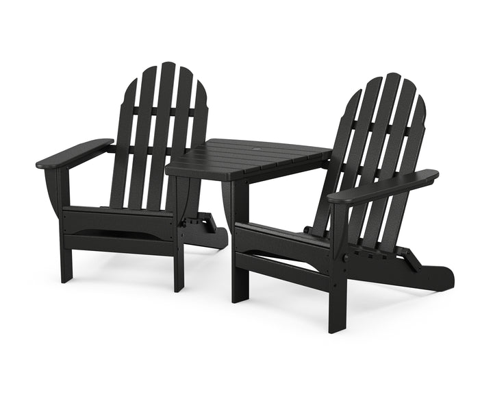 POLYWOOD® Classic Folding Adirondacks with Angled Connecting Table