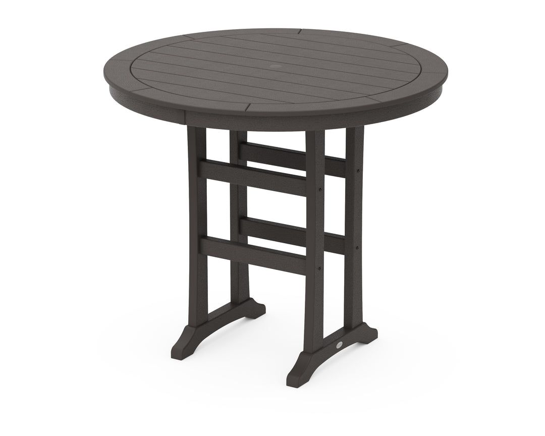 POLYWOOD® Nautical Trestle 48" Round Bar Table