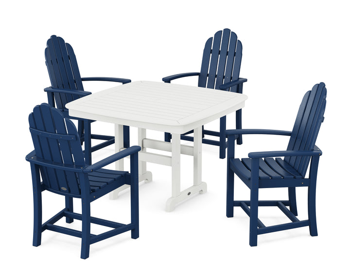 POLYWOOD® Classic Adirondack 5-Piece Dining Set with Trestle Legs