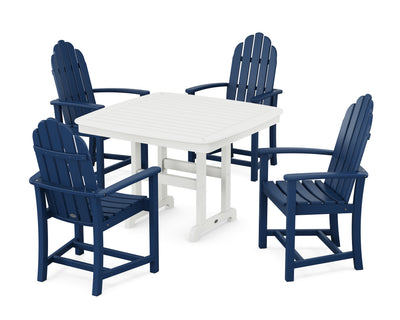 Classic Adirondack 5-Piece Dining Set with Trestle Legs