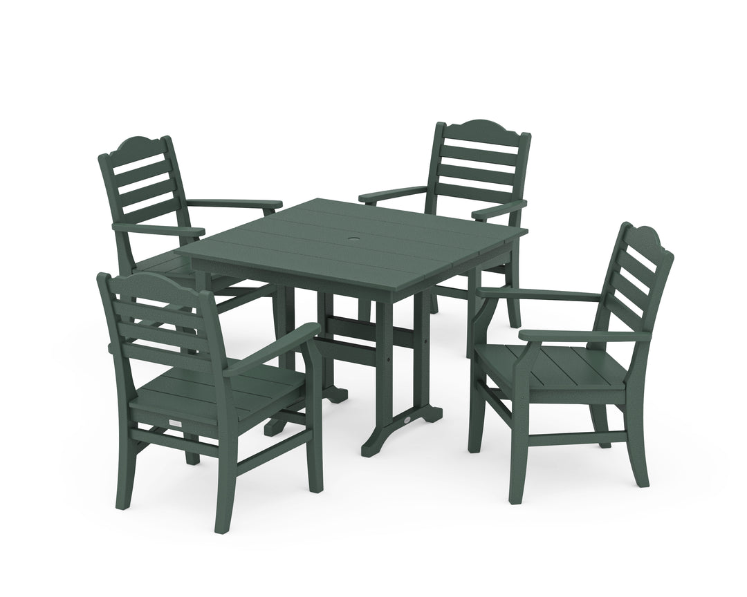 POLYWOOD® Savannah 5-Piece Farmhouse Dining Set