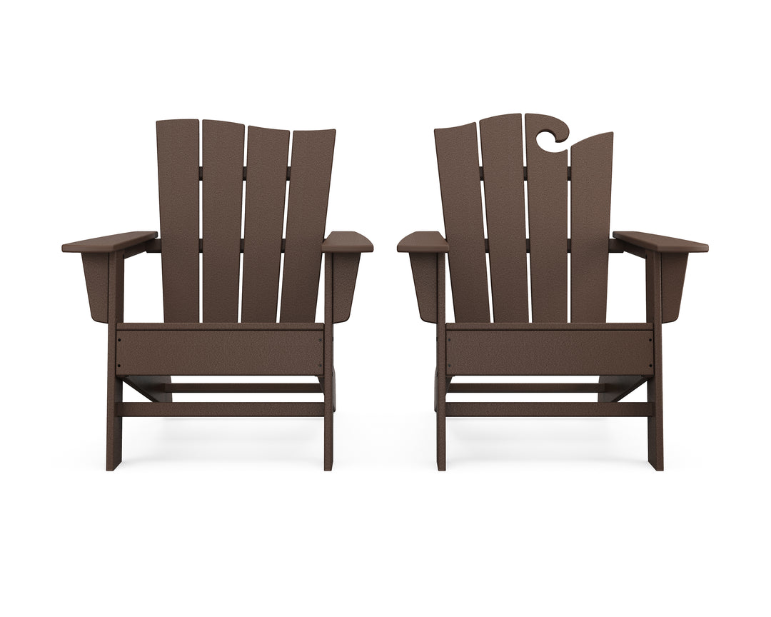 POLYWOOD® Wave 2-Piece Adirondack Set with The Wave Chair Left