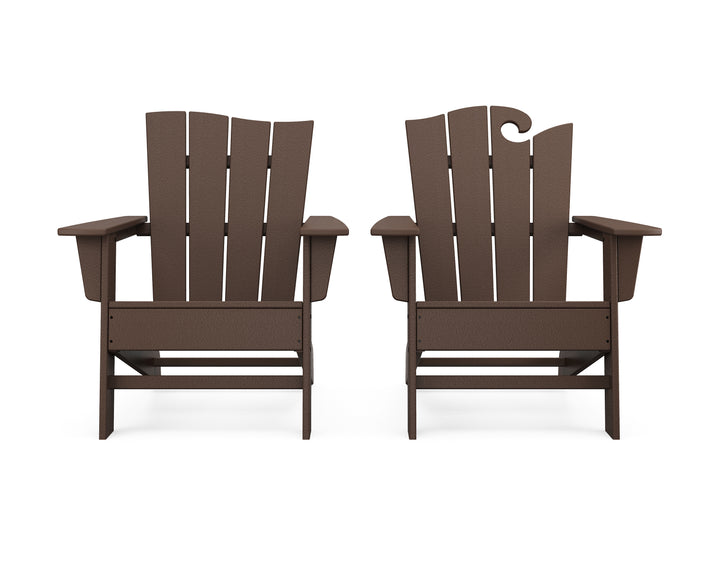 POLYWOOD® Wave 2-Piece Adirondack Set with The Wave Chair Left
