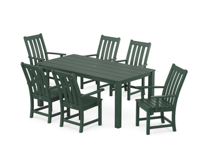 Vineyard 7-Piece Parsons Arm Chair Dining Set