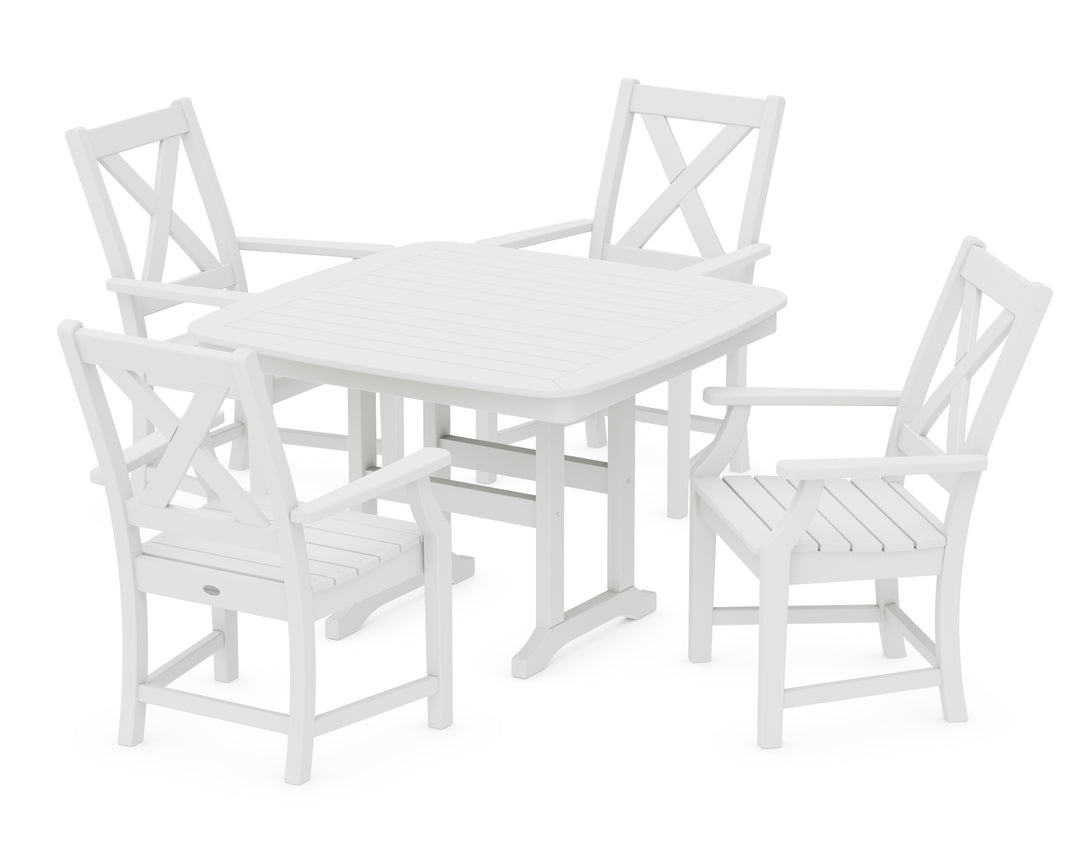 POLYWOOD® Braxton 5-Piece Dining Set with Trestle Legs