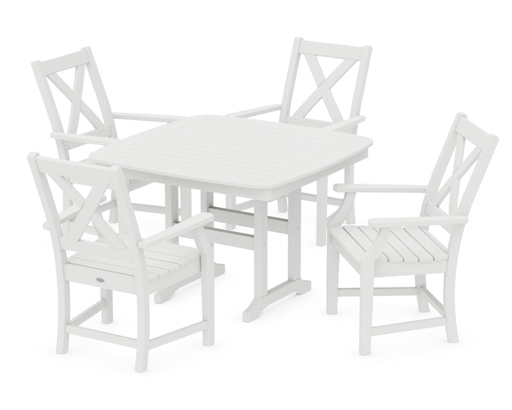 POLYWOOD® Braxton 5-Piece Dining Set with Trestle Legs
