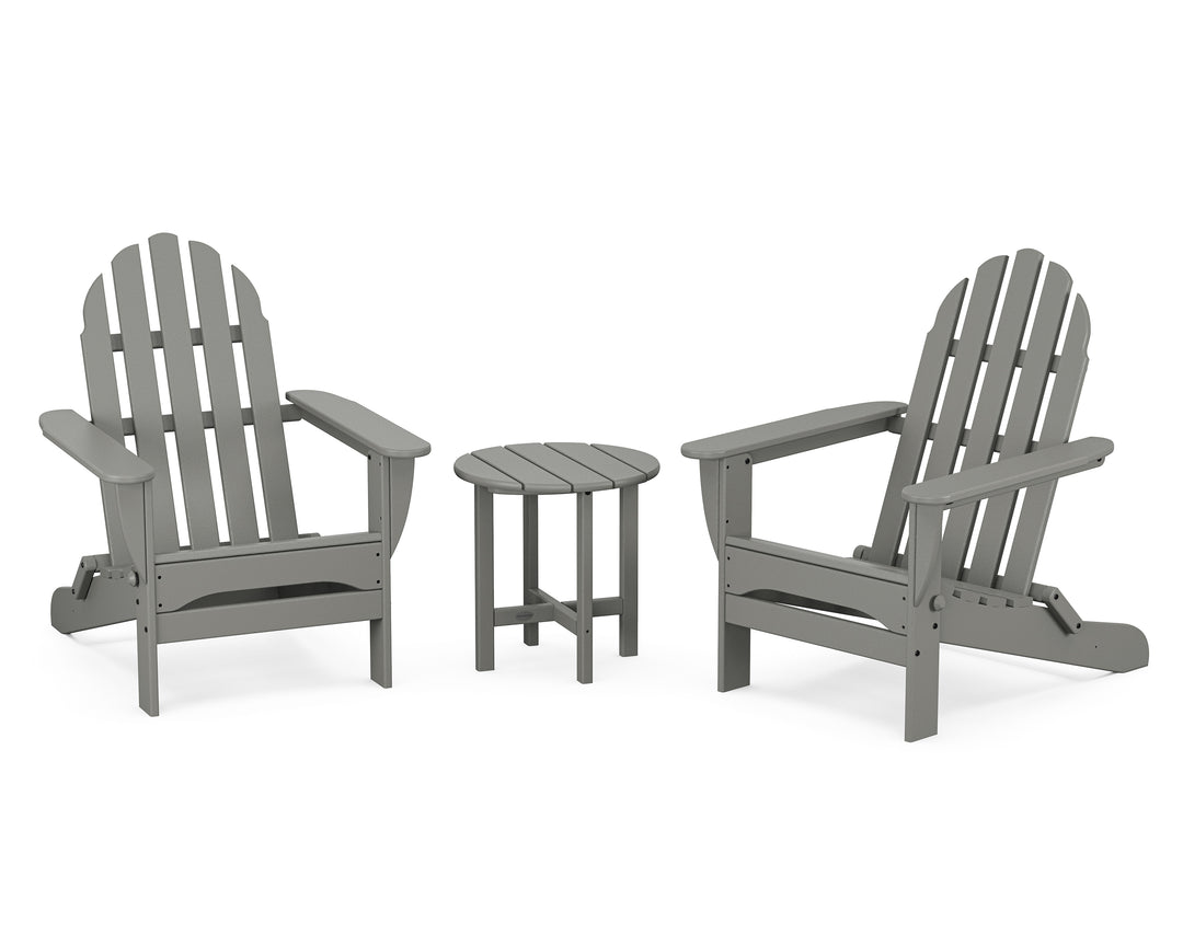POLYWOOD® Classic Folding Adirondack 3-Piece Set