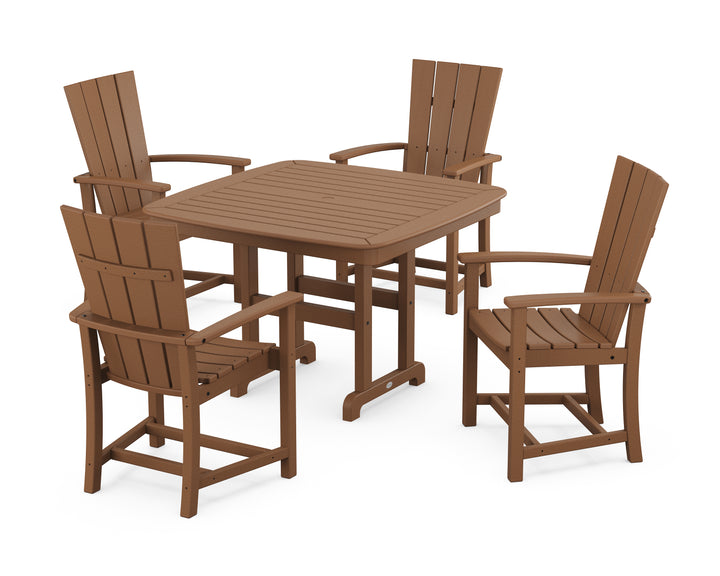 POLYWOOD® Quattro 5-Piece Dining Set with Trestle Legs
