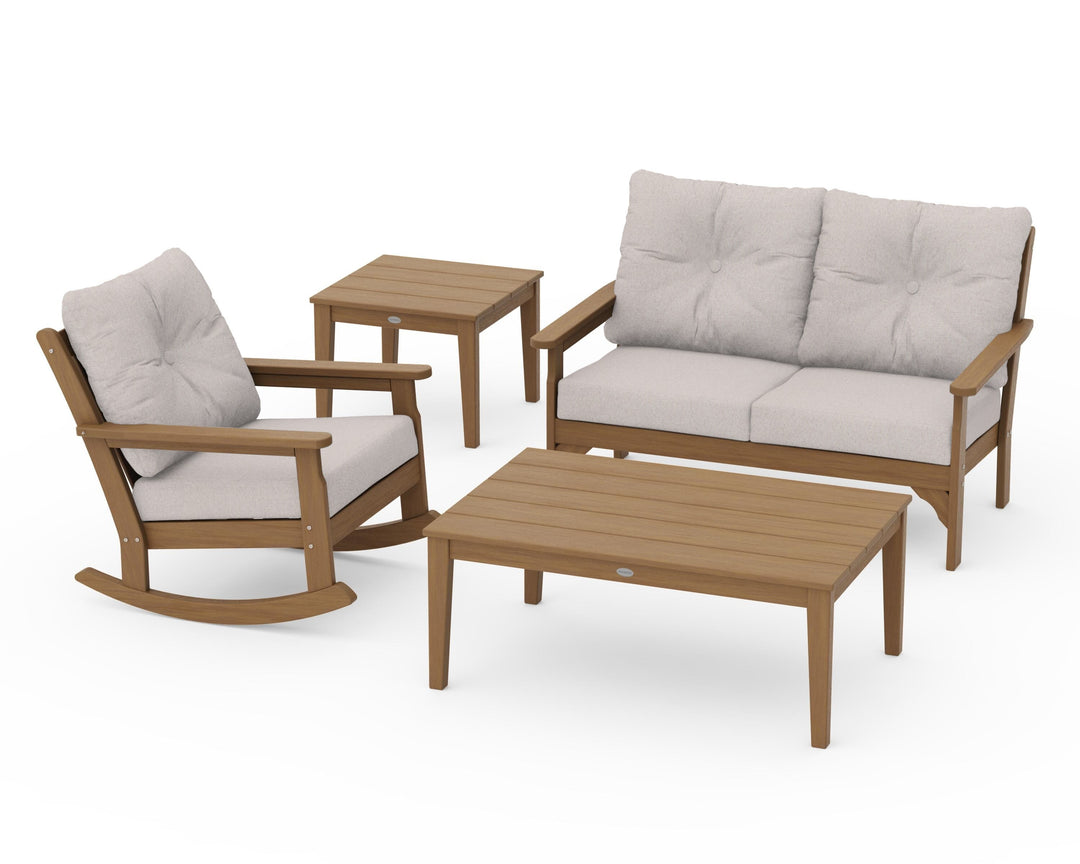 POLYWOOD® Vineyard 4-Piece Deep Seating Rocker Set