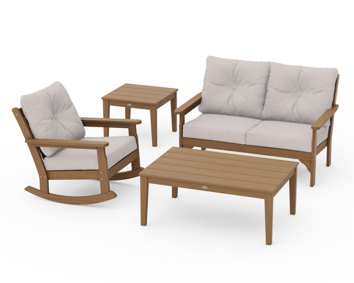 POLYWOOD® Vineyard 4-Piece Deep Seating Rocker Set