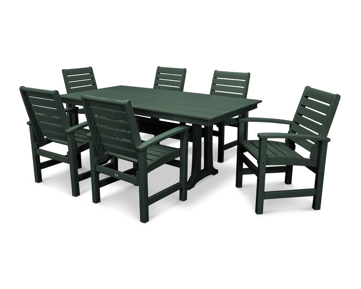 POLYWOOD® Signature 7-Piece Farmhouse Dining Set with Trestle Legs
