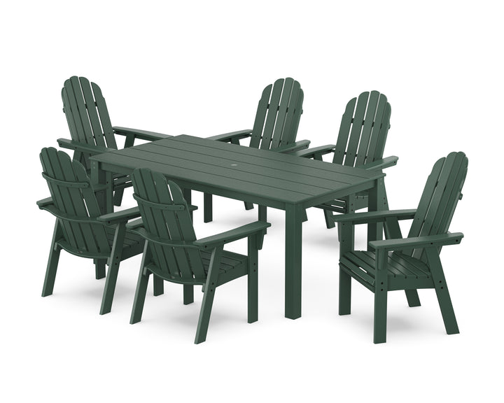 POLYWOOD® Vineyard Curveback Adirondack 7-Piece Parsons Dining Set