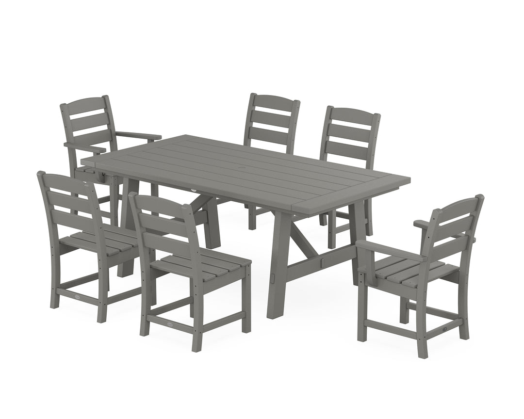 POLYWOOD® Lakeside 7-Piece Rustic Farmhouse Dining Set