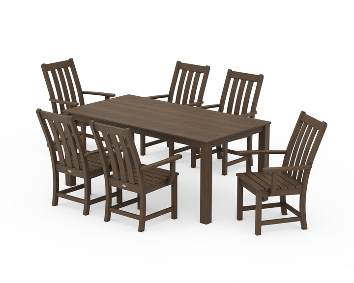 POLYWOOD® Vineyard 7-Piece Parsons Arm Chair Dining Set