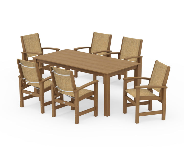 POLYWOOD® Coastal 7-Piece Parsons Dining Set