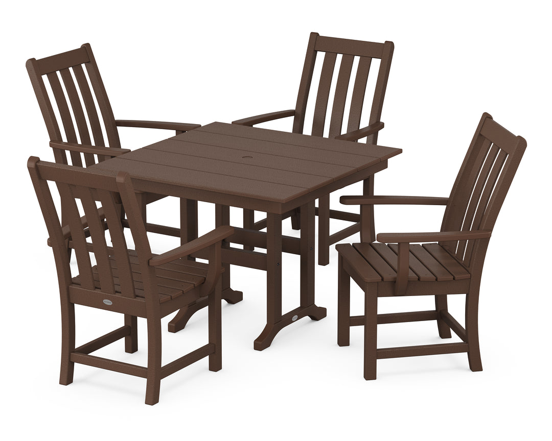 POLYWOOD® Vineyard 5-Piece Farmhouse Dining Set