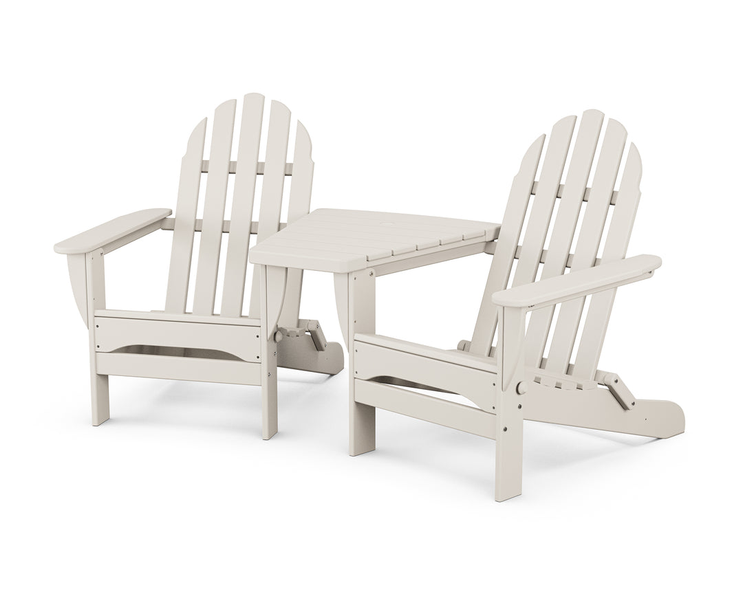 POLYWOOD® Classic Folding Adirondacks with Angled Connecting Table