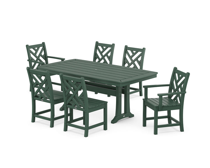 POLYWOOD® Chippendale 7-Piece Dining Set with Trestle Legs