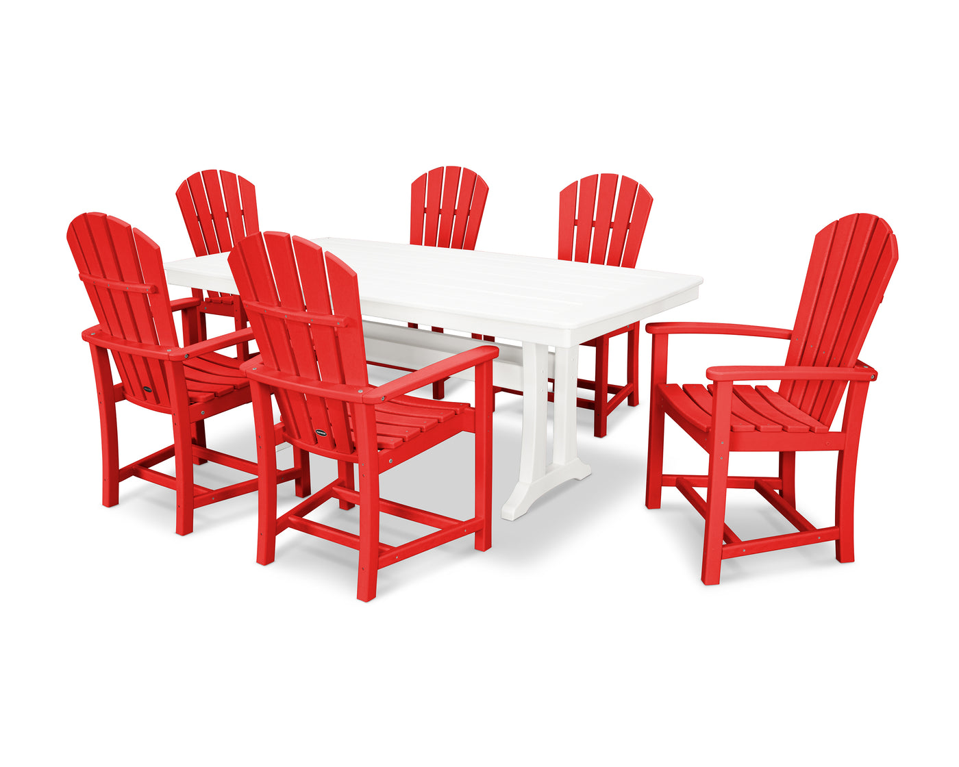 Palm Coast 7-Piece Dining Set with Trestle Legs