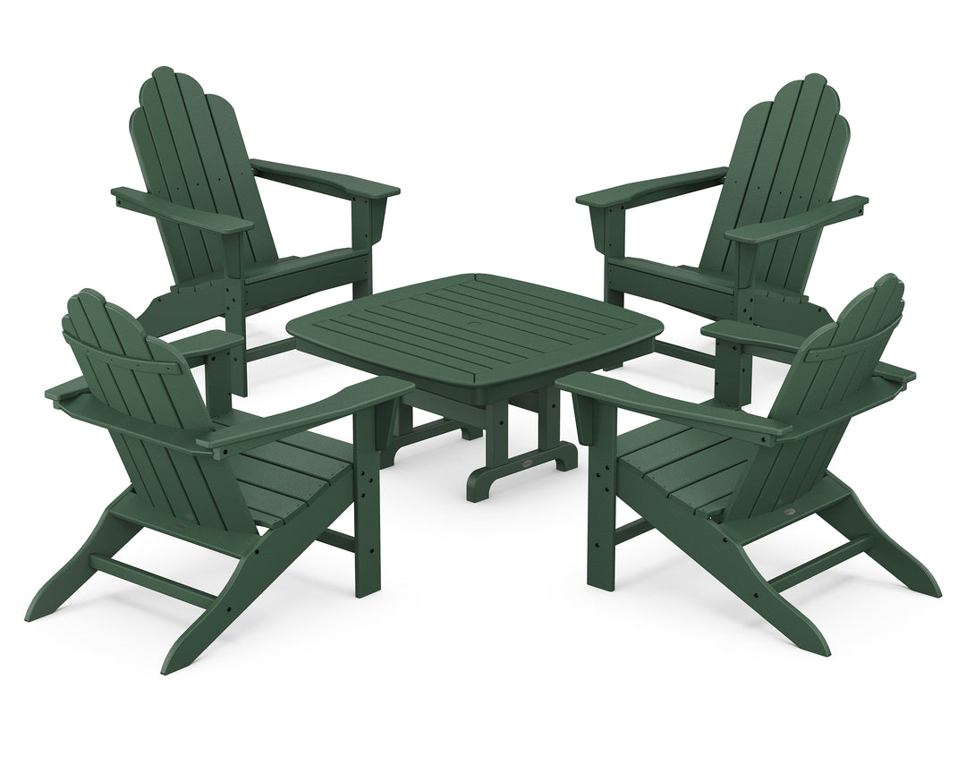 POLYWOOD® Long Island Adirondack 5-Piece Conversation Group