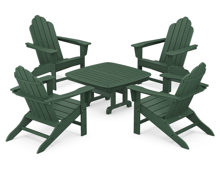 POLYWOOD® Long Island Adirondack 5-Piece Conversation Group