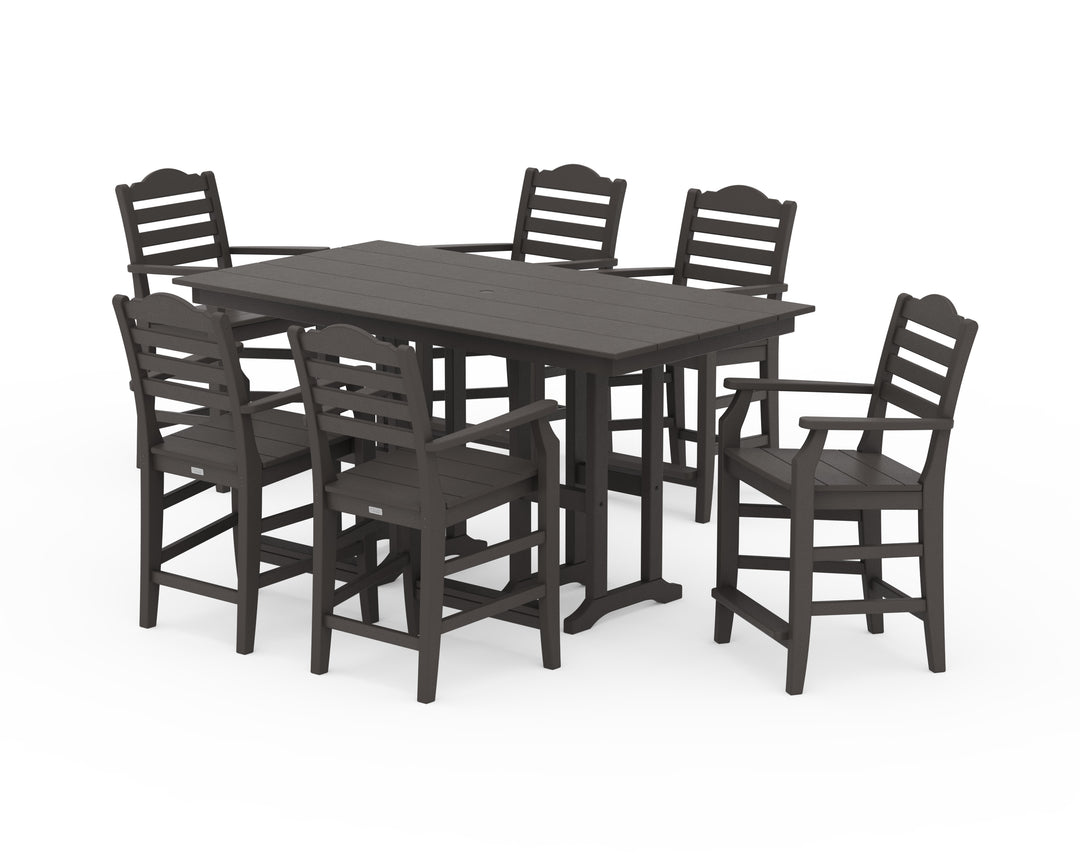 Draper James™ by  POLYWOOD® Savannah Arm Chair 7-Piece Farmhouse Counter Set