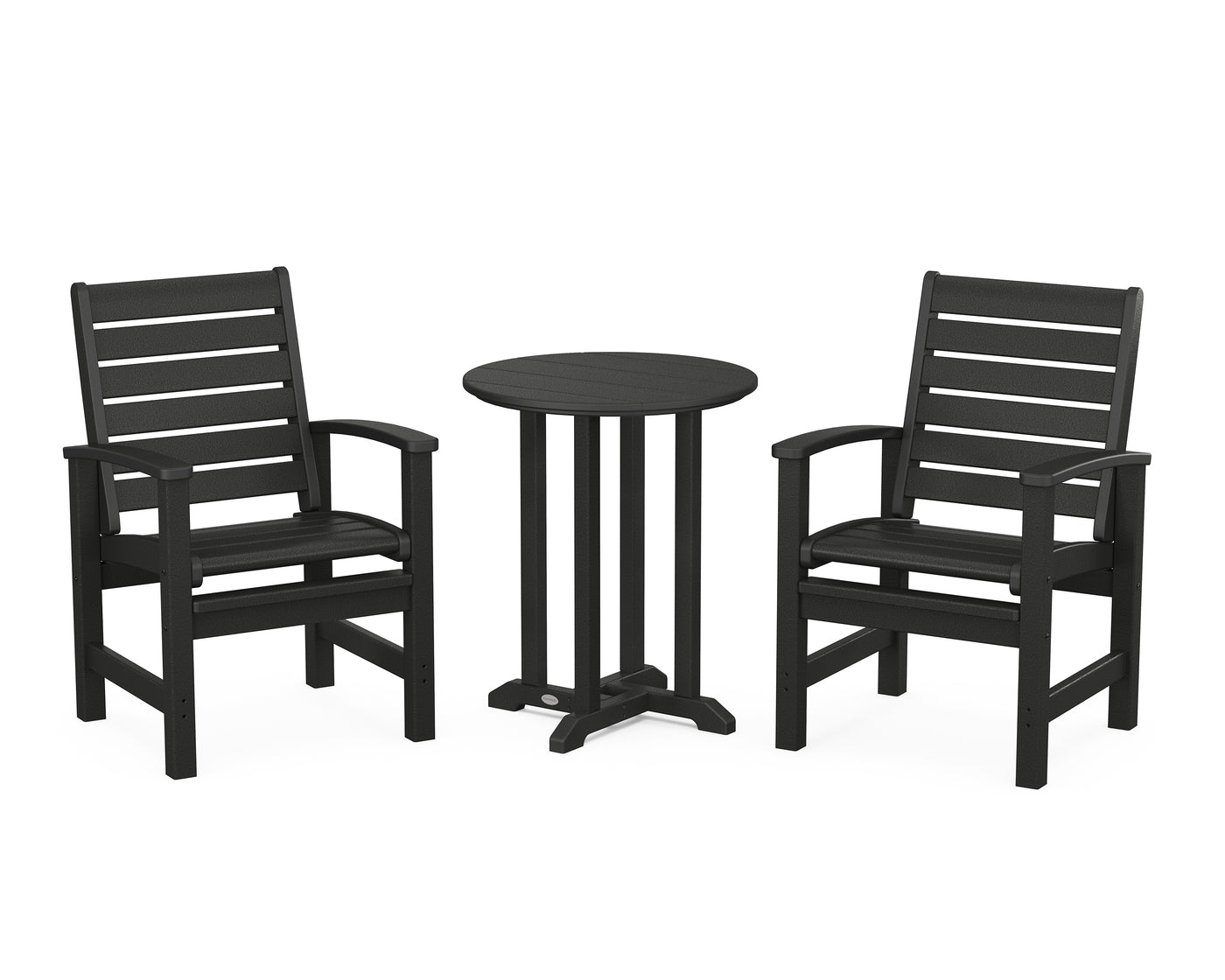 Signature 3-Piece Round Farmhouse Bistro Dining Set