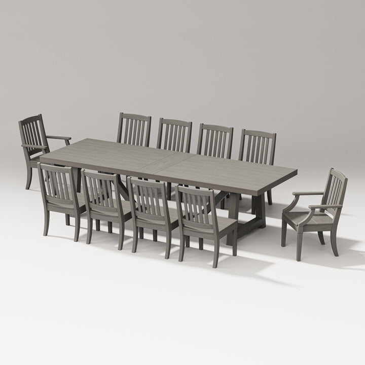 PW Designer Series Estate 11-Piece A-Frame Table Dining Set