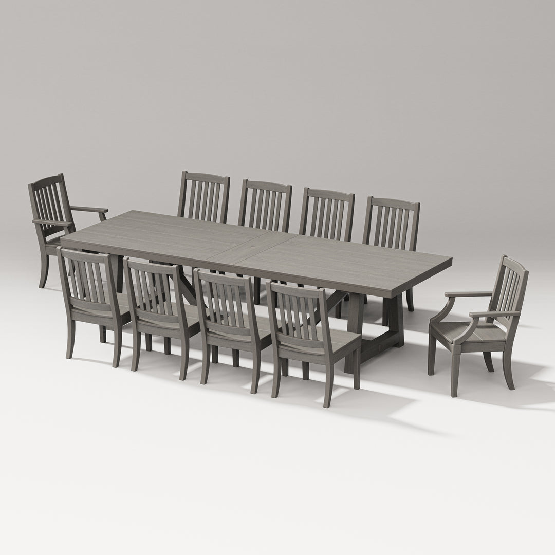 PW Designer Series Estate 11-Piece A-Frame Table Dining Set