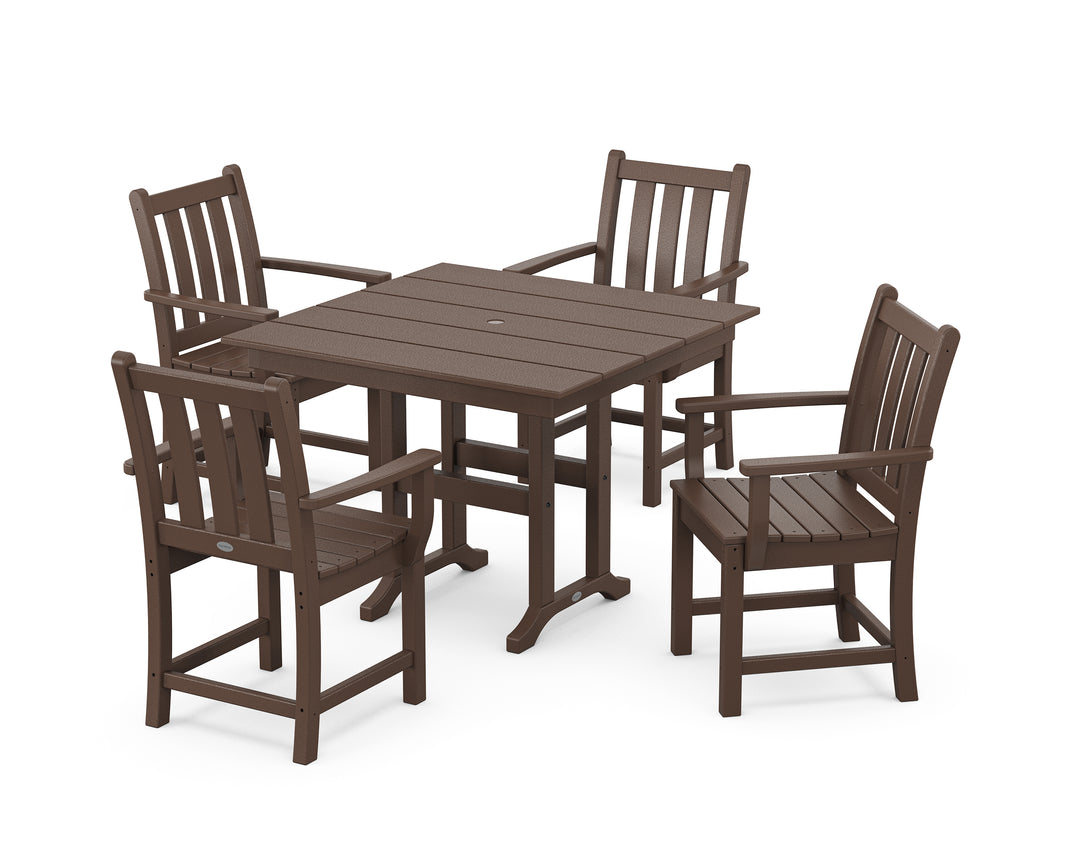 POLYWOOD® Traditional Garden 5-Piece Farmhouse Dining Set