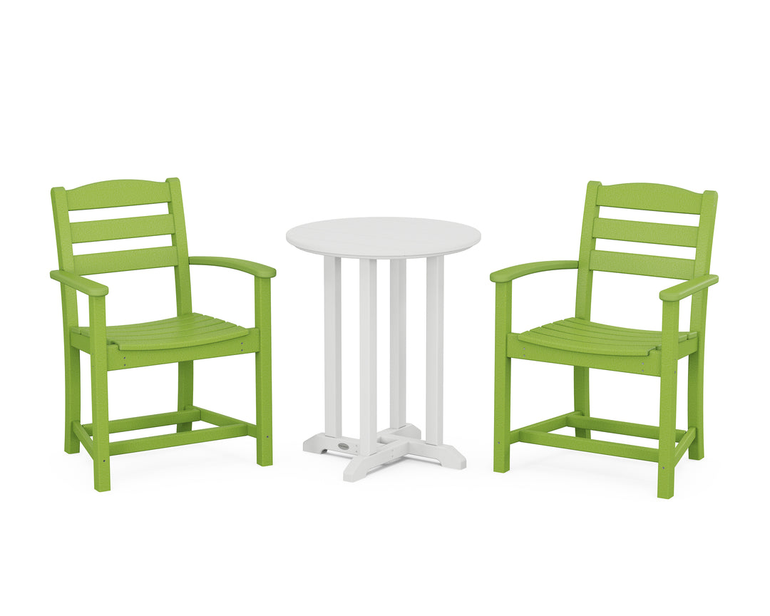 POLYWOOD® La Casa Café 3-Piece Round Bistro Dining Set